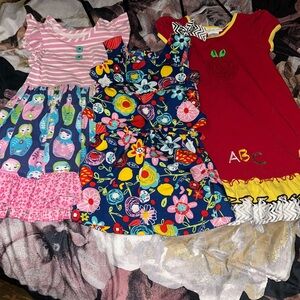 Matilda Jane Navy Floral Ruffle Dress with Bright Multicolor Flowers